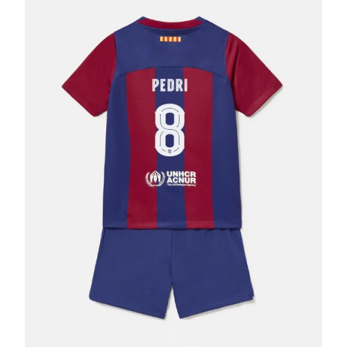 Barcelona Pedri Gonzalez #8 Replika Babytøj Hjemmebanesæt Børn 2023-24 Kortærmet (+ Korte bukser)